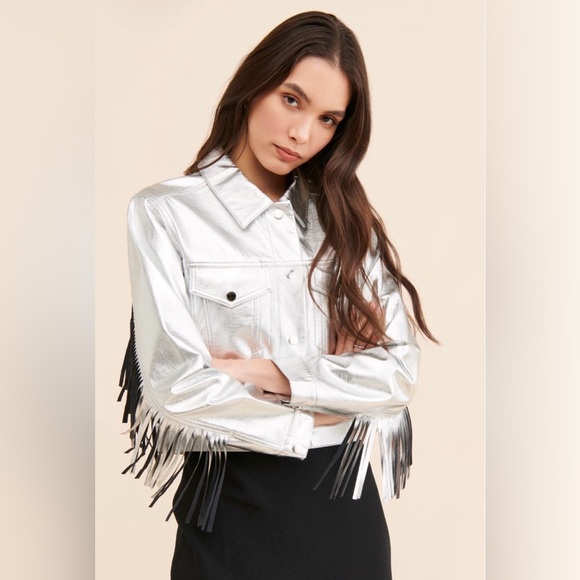 Jules Kae Talia Fringe Jacket size Small - Picture 5 of 5